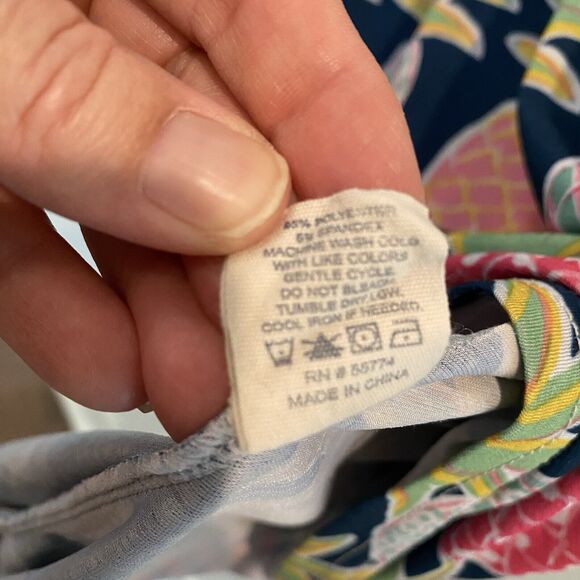 Simply Southern Dress Women Small Navy Blue Pineapple Tunic Stretch Preppy Beach - Picture 9 of 11